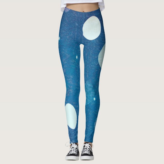 Japanisch Indigo Dye Blue Leggings (Vorderseite)