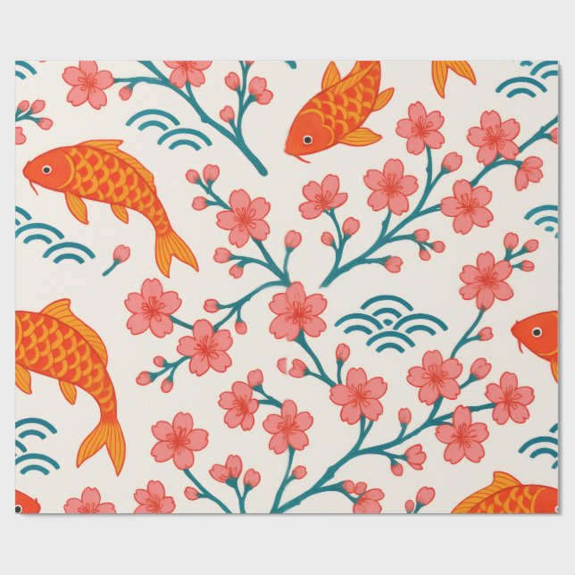 Japanisch inspiriert geschenkpapier (Flach)