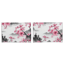 Japanisch inspirierte florale Landschaft 