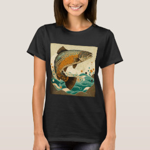 Japanisch inspirierte Forelle T-Shirt