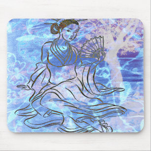 Japanisch Kabuki Courtesan Fine Art Print Mousepad