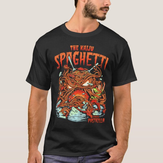 Japanisch Kaiju Spaghetti Monster Anime B Movie Fo T-Shirt (Vorderseite)