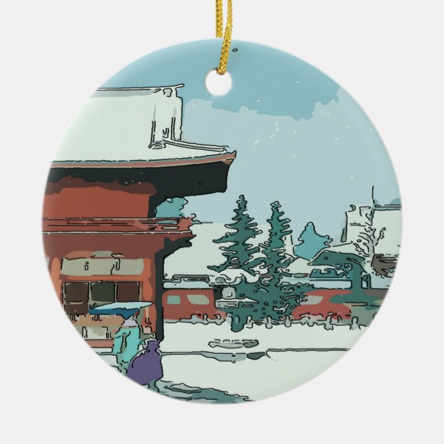 Japanisch Keramik Ornament (Vorne)