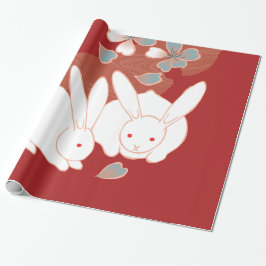Japanisch Kimono Niedlich Rabbits Fine Art Geschenkpapier
