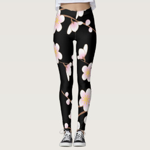 Japanisch Kimono Patern C Leggins Black