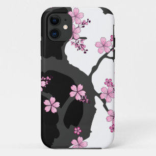 Japanisch Kimono Schwarz-Weiß-Rosa Sakura Case-Mate iPhone Hülle