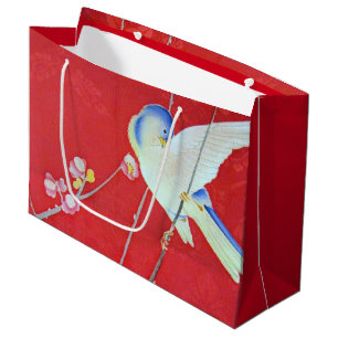 Japanisch KIMONO Textil, Bluebird Große Geschenktüte