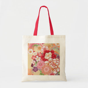 Japanisch KIMONO Textil, Blume Tragetasche