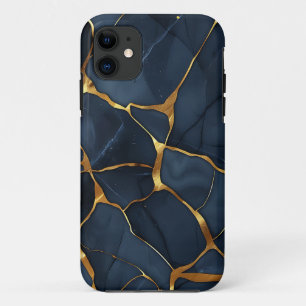Japanisch Kintsugi Dark Blue Case-Mate iPhone Hülle
