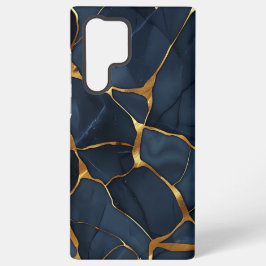 Japanisch Kintsugi Dark Blue Samsung Galaxy Hülle