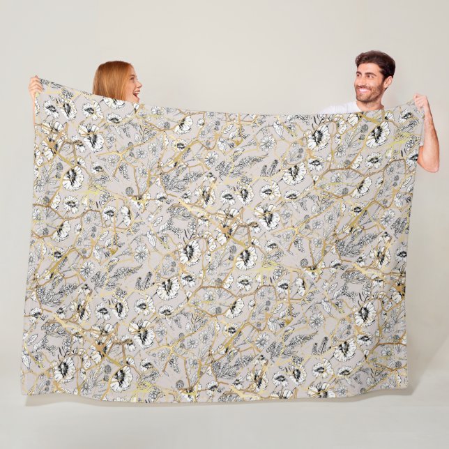 Japanisch Kintsugi. Fleecedecke (Beispiel)