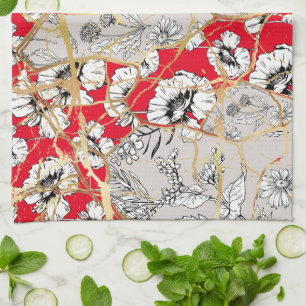 Japanisch Kintsugi. Geschirrtuch