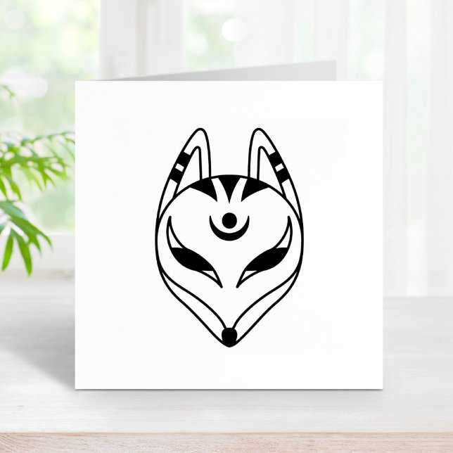 Japanisch Kitsune Fox Maske Gummistempel (Von Creator hochgeladen)