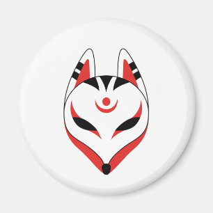 Japanisch Kitsune Fox Maske Magnet