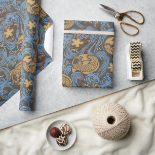 Japanisch Koi Carp Brown Geschenkpapier