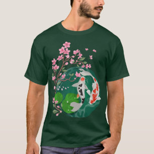 Japanisch Koi Fish Cherry Blossom Tattoo Inspirier T-Shirt