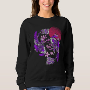 Japanisch Koi Fish Pond Cherry Blossom Nishikigoi Sweatshirt
