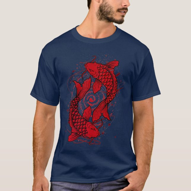 Japanisch Koi Fish Tattoo Premium T-Shirt (Vorderseite)