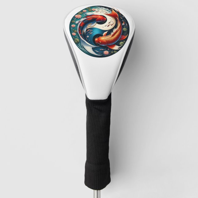 Japanisch Koi Fish Yin Yang Golf Headcover (Vorderseite)