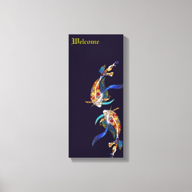 Japanisch Koi Wedding Lovers Canvas Print Leinwanddruck (Vorderseite)