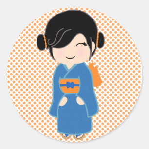 Japanisch Kokeshi Doll Sticker