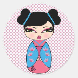 Japanisch Kokeshi Doll Sticker