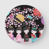Japanisch Kokeshi Dolls Black
