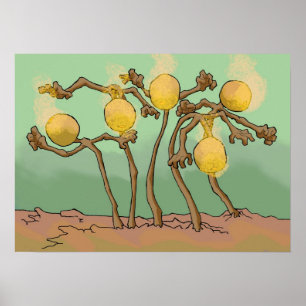 Japanisch-Laterneschlamm Pilz Poster