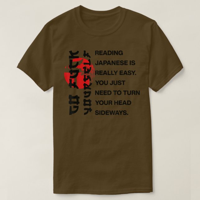 Japanisch lesen ist einfach T-Shirt (Design vorne)
