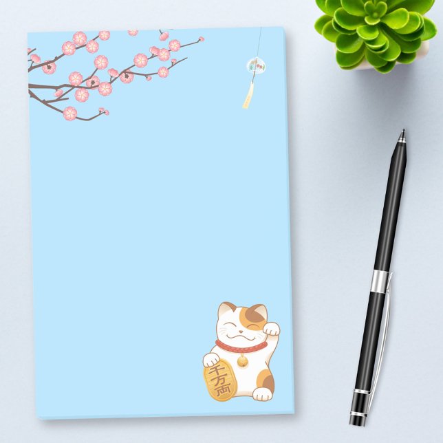 Japanisch Lucky Calico Cat, Maneki Neko Post-it Klebezettel (Von Creator hochgeladen)