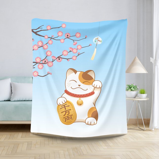 Japanisch Lucky Calico Cat, Maneki Neko Sherpadecke (Von Creator hochgeladen)