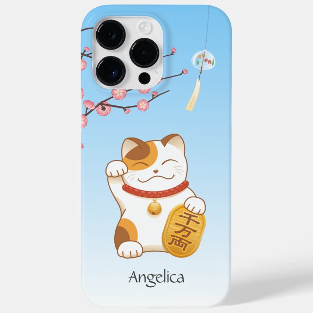 Japanisch Lucky Cat, Calico Maneki Neko Case-Mate iPhone Hülle (Rückseite)