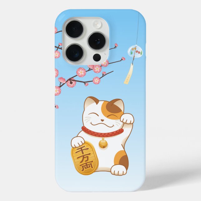 Japanisch Lucky Cat, Calico Maneki Neko Case-Mate iPhone Hülle (Rückseite)