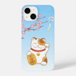 Japanisch Lucky Cat, Calico Maneki Neko iPhone 14 Hülle