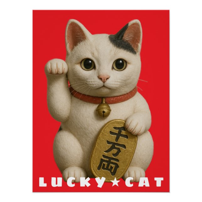 Japanisch Lucky Cat Charm Poster (Vorderseite)