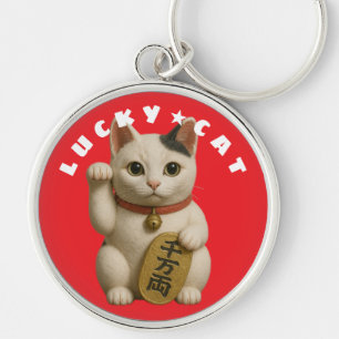 Japanisch Lucky Cat Charm Schlüsselanhänger