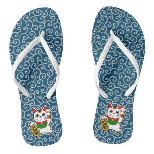 Japanisch Lucky Cat - Maneki Neko Flip Flops