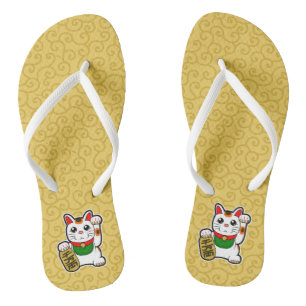 Japanisch Lucky Cat - Maneki Neko Flip Flops