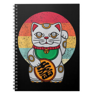 Japanisch Lucky Cat Maneki Neko Kawaii Koban Feng Notizblock