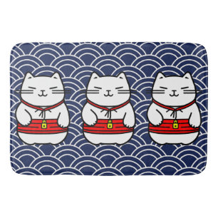 Japanisch Lucky Cat oder Maneki-Neko Badematte