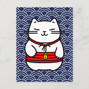 Japanisch Lucky Cat oder Maneki-Neko Postkarte
