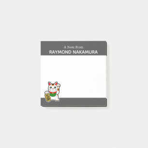 Japanisch Lucky Cat Personalisiert Post-it Klebezettel