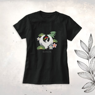 Japanisch Lucky Symbole Feiern Schwarz T-Shirt