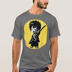 Japanisch Manga Anime Samurai Warrior Boy Yellow S T-Shirt