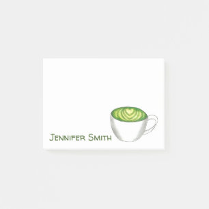 Japanisch Matcha Green Tea Latte Drink Personalisi Post-it Klebezettel