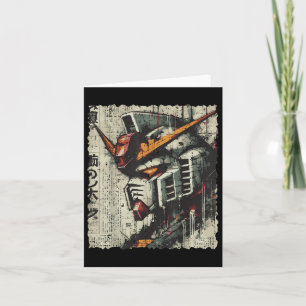 Japanisch Mecha Robot Head Vintag Anime Art Men Bo Karte