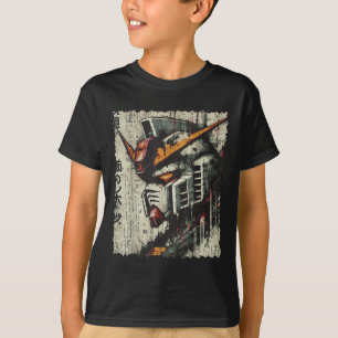 Japanisch Mecha Robot Head Vintag Anime Art Men Bo T-Shirt