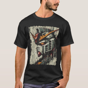 Japanisch Mecha Robot Head Vintag Anime Art Men Bo T-Shirt