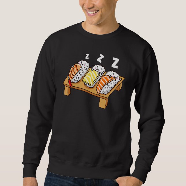 Japanisch Nigiri Sushi im Sushi-Vorstand Sweatshirt (Vorderseite)