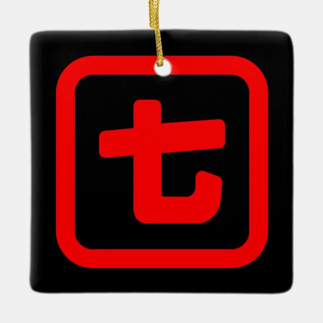 Japanisch Nummer sieben 七 【Nana】 Kanji Keramikornament (Vorderseite)